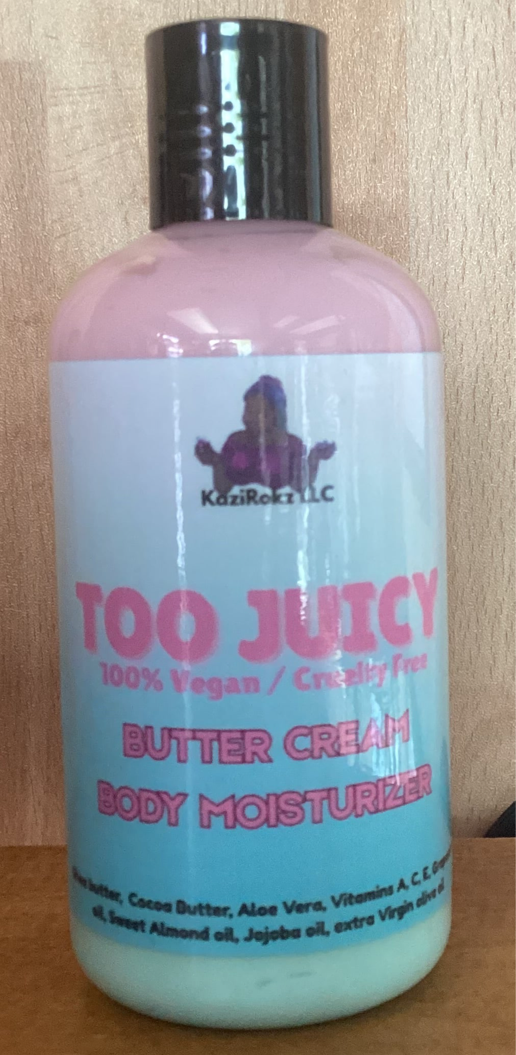 Too Juicy butter cream body moisturizer! 100% Vegan/ Cruelty Free.