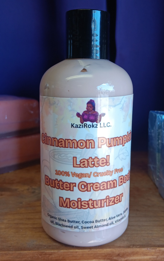 Cinnamon Pumpkin Latte! Butter Cream Body Moisturizer 100% Vegan/ Cruelty Free 🌱🐷 Fall!