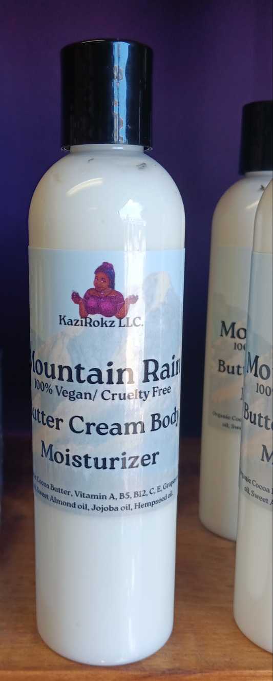 Mountain Rain Butter Cream Body moisturizer! 100% Vegan/ Cruelty Free 🌱 🐷. Fall!