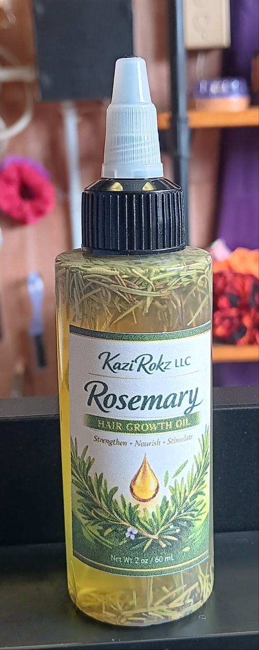 Rosemary, hair growth, oil.! 2oz/60ml. Strengthen, nourish, and stimulate hair growth.