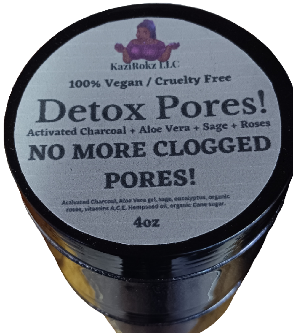 Activated Charcoal Facial Scrub! 100% Vegan/ Cruelty Free! Activated Charcoal + SAGE + ROSES! 4oz.