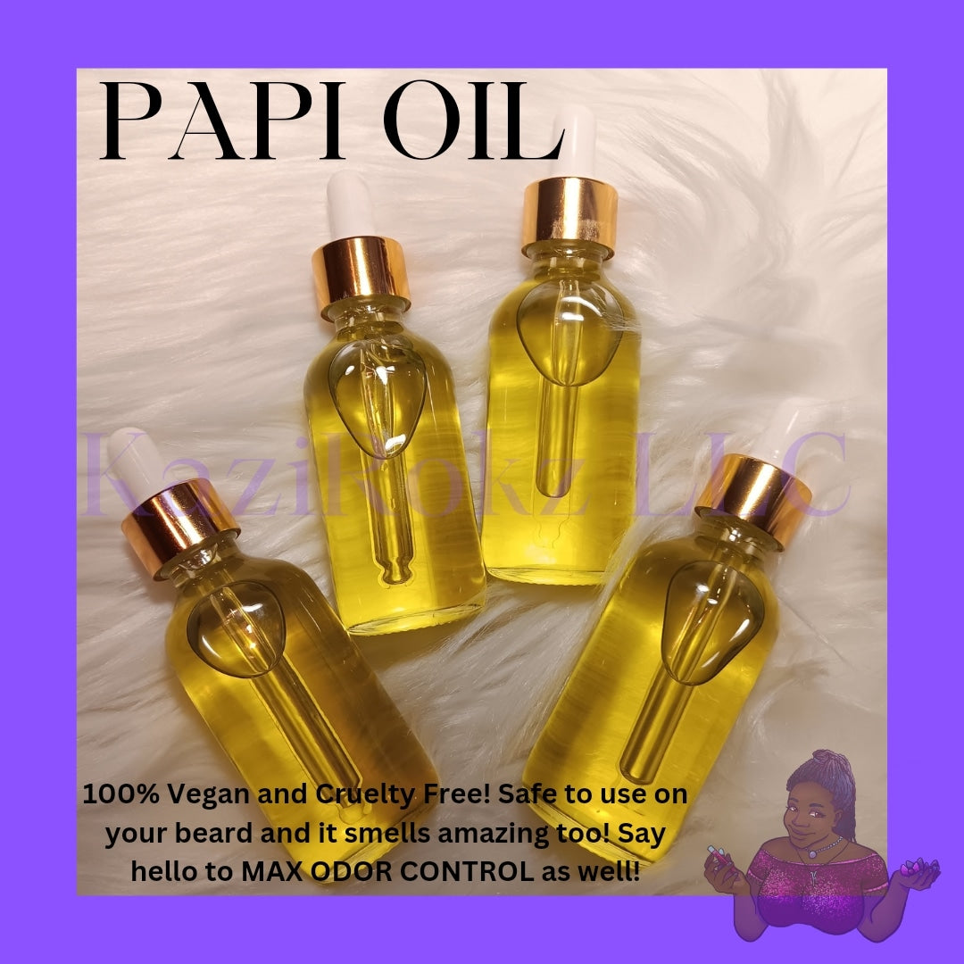 PAPI BEARD & BODY OIL! 100% Vegan  / Cruelty Free 🌱 🐷! MAX ODOR CONTROL Body Oil