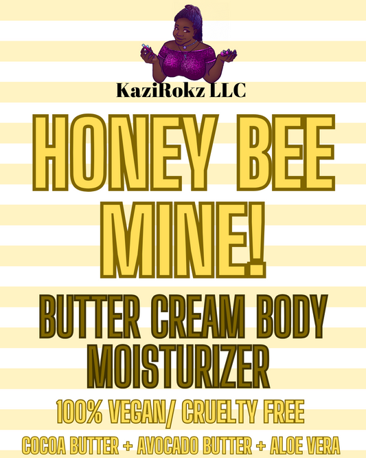 Honey Bee Mine! Butter Cream Body Moisturizer. 100% Vegan/ Cruelty Free 8oz.