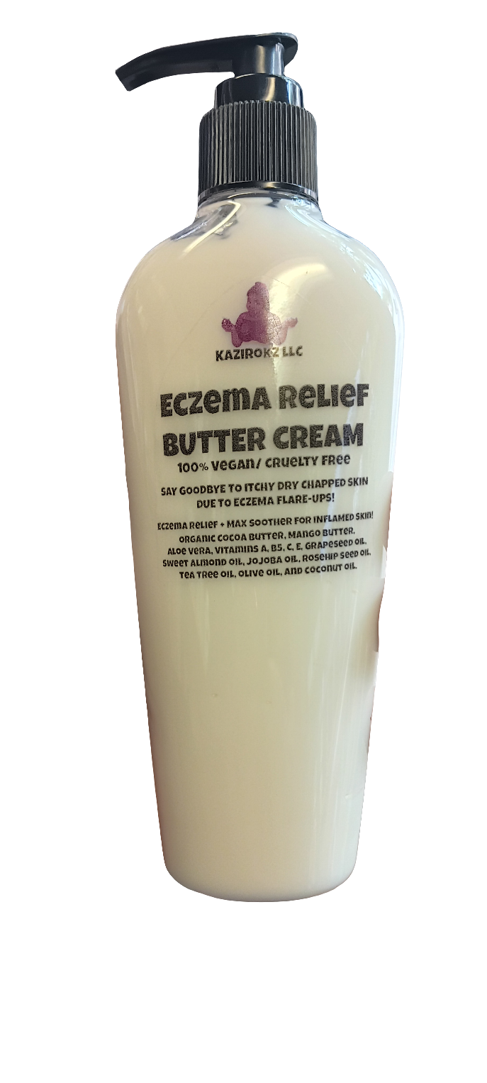 Eczema Relief Butter Cream Body Moisturizer. 100% VEGAN/ CRUELTY FREE! 8oz.