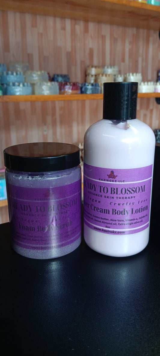 Ready to Blossom 🌸! Yoni Skincare Bundle. Butter cream body moisturizer, foaming body scrub!