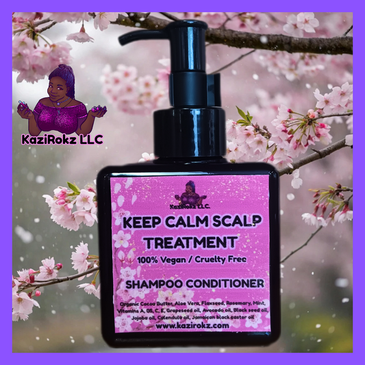KEEP CALM SCALP TREATMENT! Mint & Rosemary SHAMPOO CONDITIONER. 100% Vegan/ Cruelty Free. 8oz. Sensitive scalp Dry Scalp