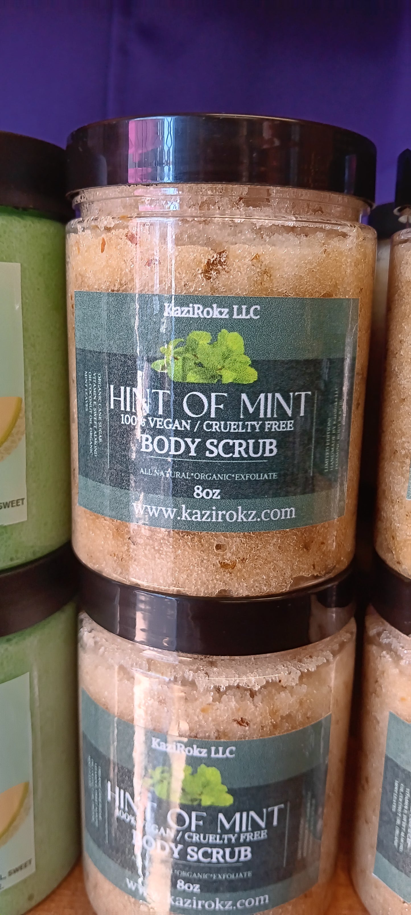 Hint Of Mint (Foaming) Body Scrub 8oz (100% Vegan / Cruelty Free)Calming sensation
