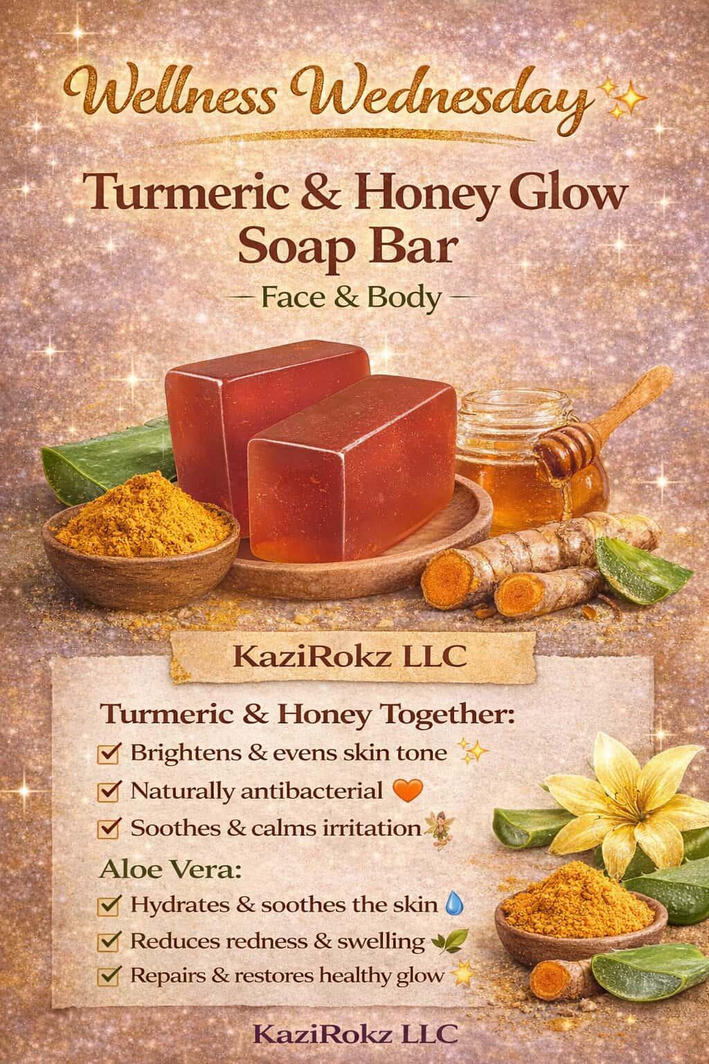 Honey Turmeric Aloe Brightening Facial Bar – Psoriasis Treatment (100% Vegan & Cruelty-Free)