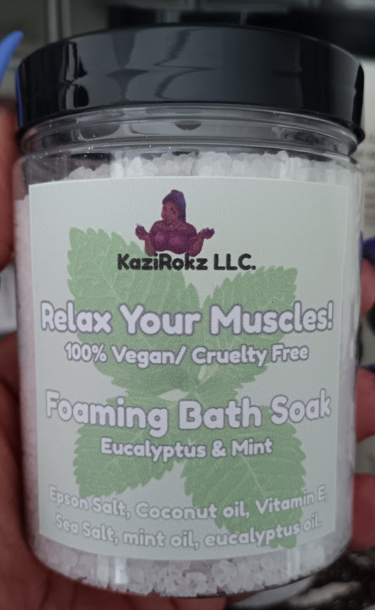 Relax Your Muscle! Bath Soak! Soothe & Relax. 100% Vegan/ Cruelty Free Powerful bath soak with bubbles!. Fall!