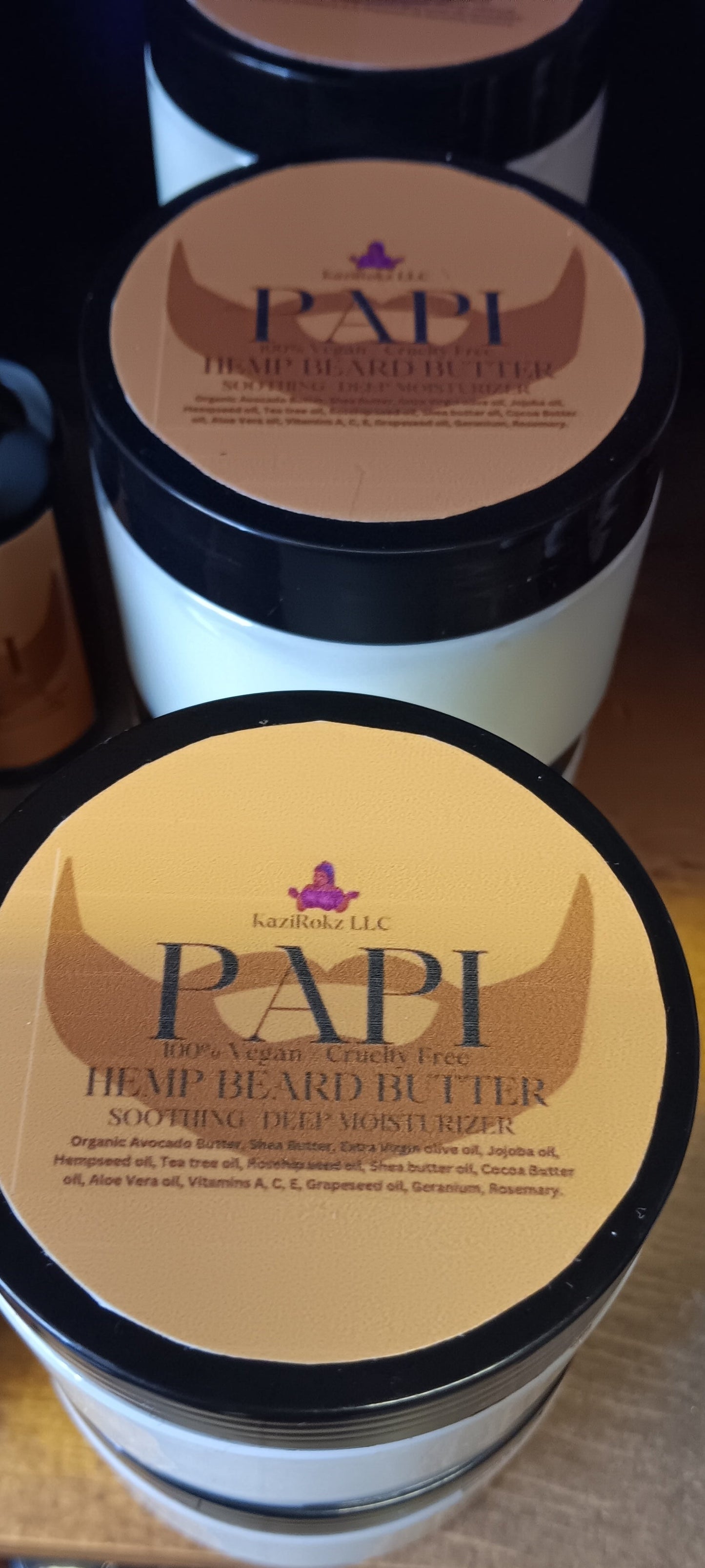 PAPI BEARD BUTTER! Beard Moisturizer. Conditioner for men beard. 100% Vegan/ Cruelty Free
