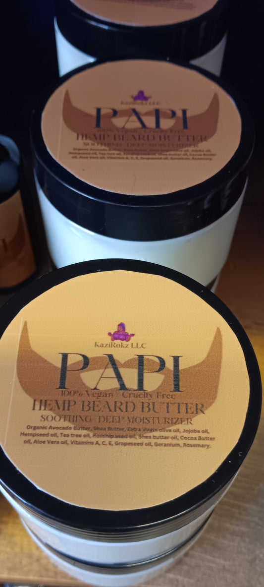 PAPI BEARD BUTTER! Beard Moisturizer. Conditioner for men beard. 100% Vegan/ Cruelty Free