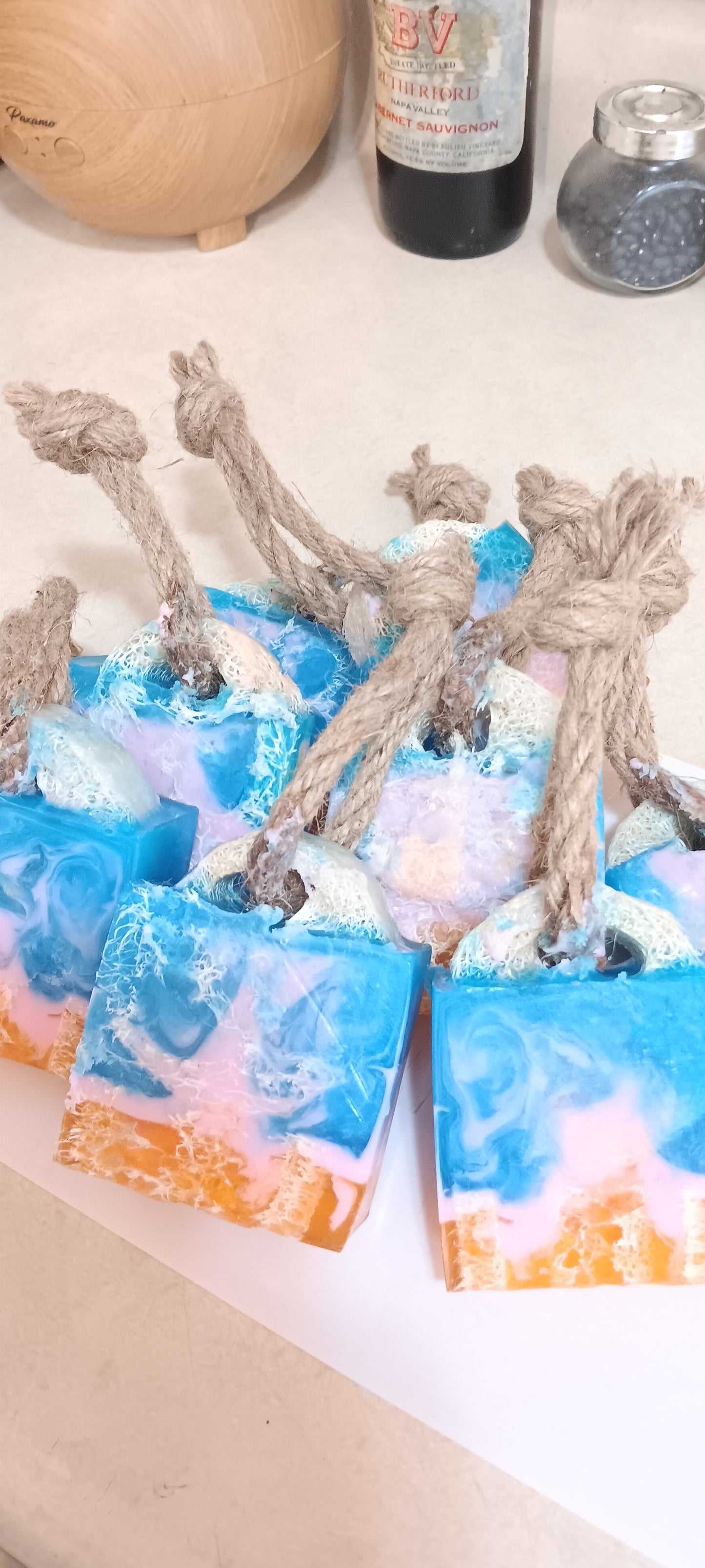 Berry Blast Massage Loofah soap bar. 100% Vegan/ Cruelty