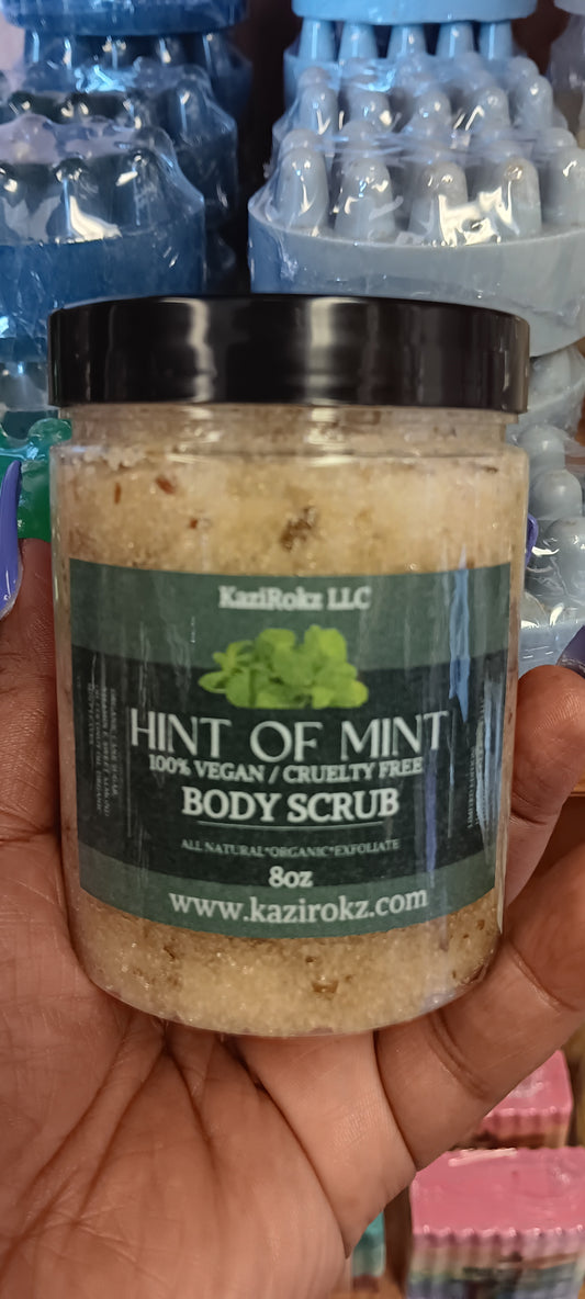Hint Of Mint (Foaming) Body Scrub 8oz (100% Vegan / Cruelty Free)Calming sensation
