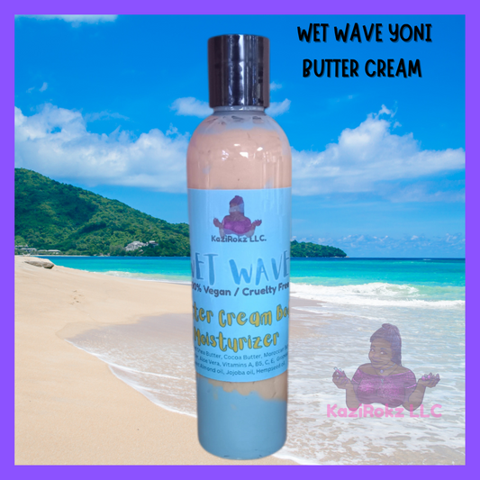 WET WAVE Butter Cream Body Moisturizer 8oz. 100% Vegan/ Cruelty Free, DEEP MOISTURIZER