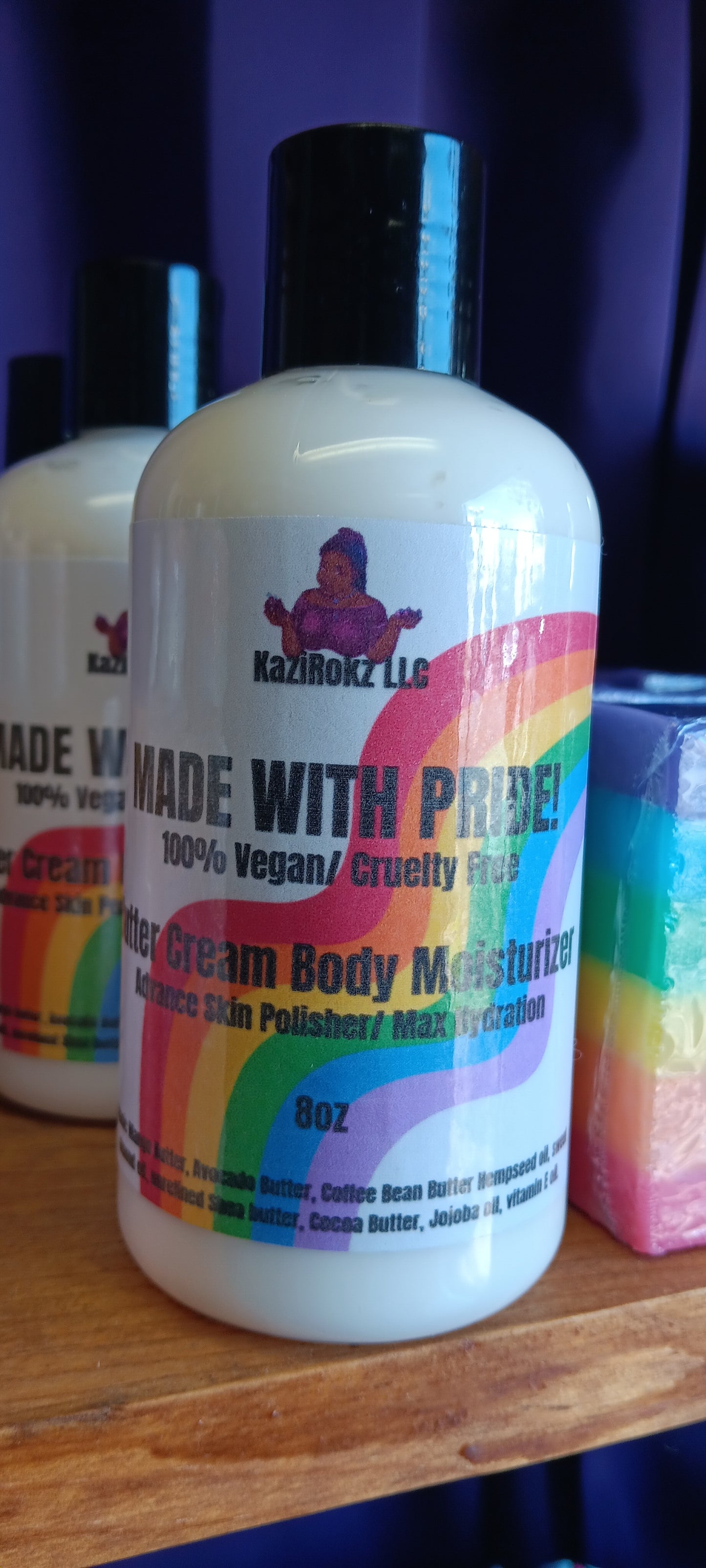 Made With Pride Butter Cream Body Moisturizer! 100% Vegan/ Cruelty Free. 8oz Head to toe moisturizer