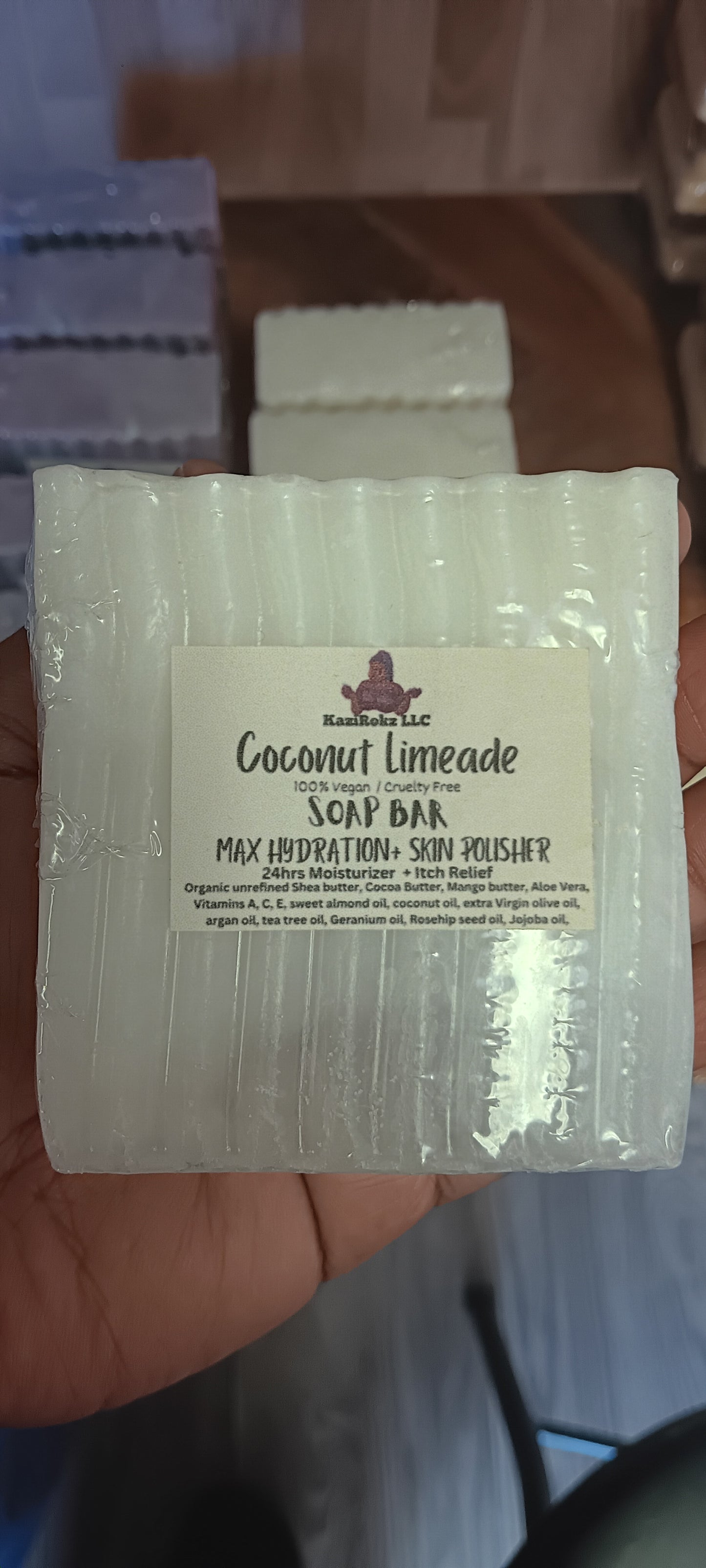 Coconut Limeade Soap Bar! Max Hydration & Skin Polisher. 100% Vegan/ Cruelty Free