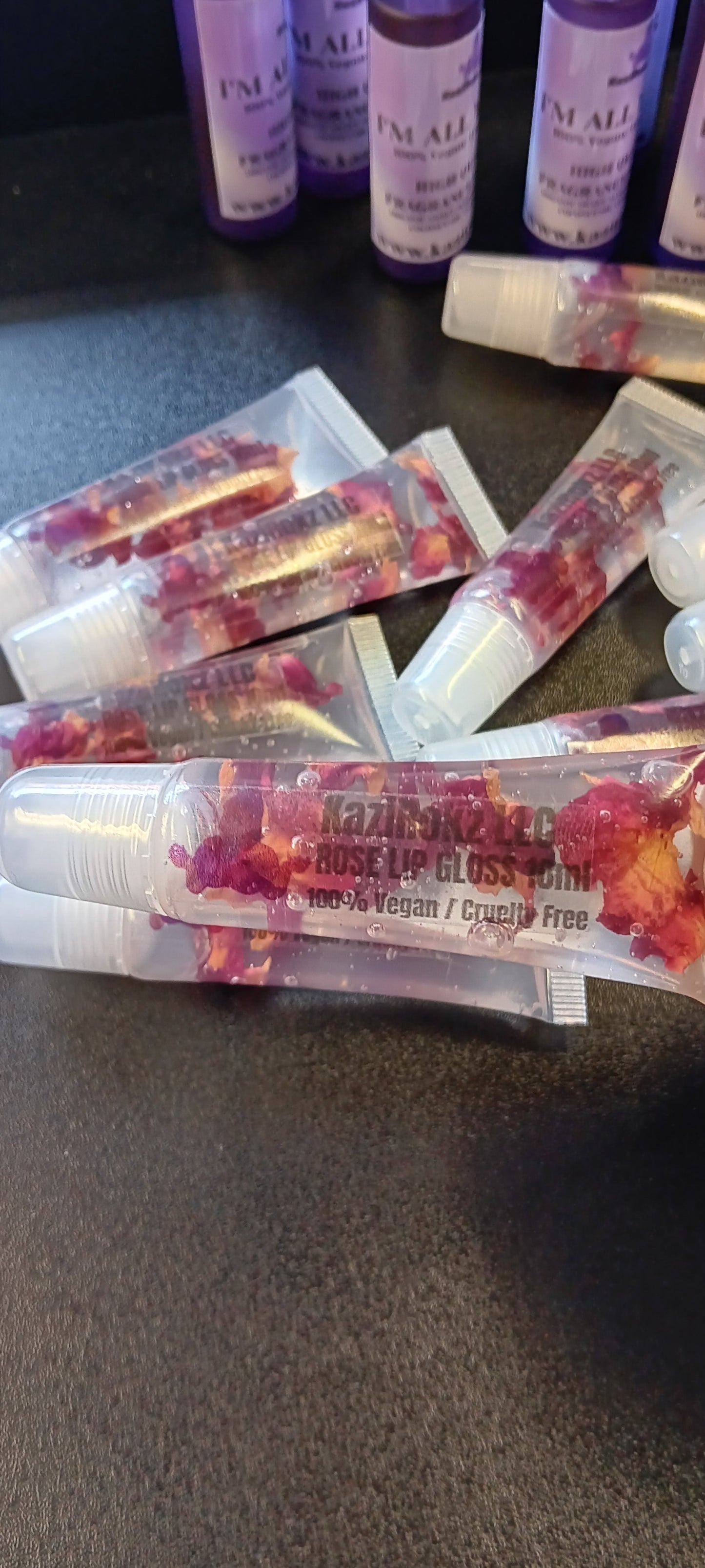 Rose Petals LIP GLOSS! 100% Vegan/ Cruelty Free 10ml