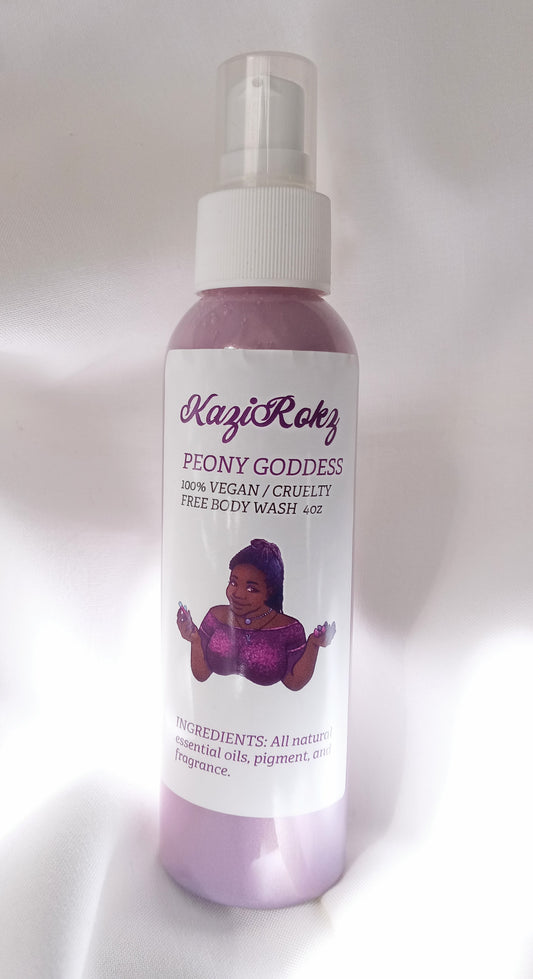 Peony Goddess Vegan Body Wash 4oz (100% Vegan / Cruelty Free)