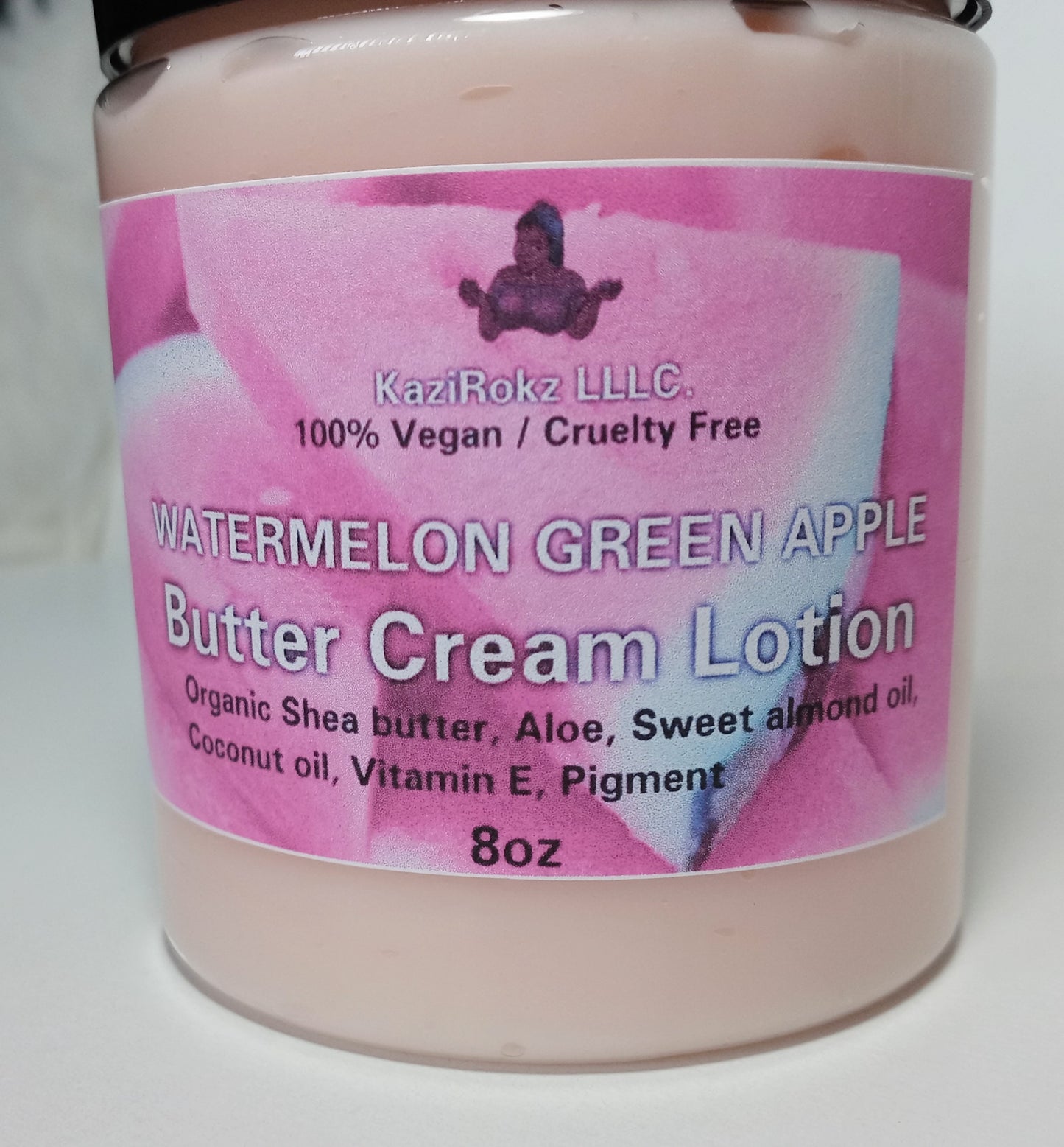 Watermelon Green Apple Sugar Body Scrub & Butter Cream Lotion Skincare Combo (100% Vegan / Cruelty Free)