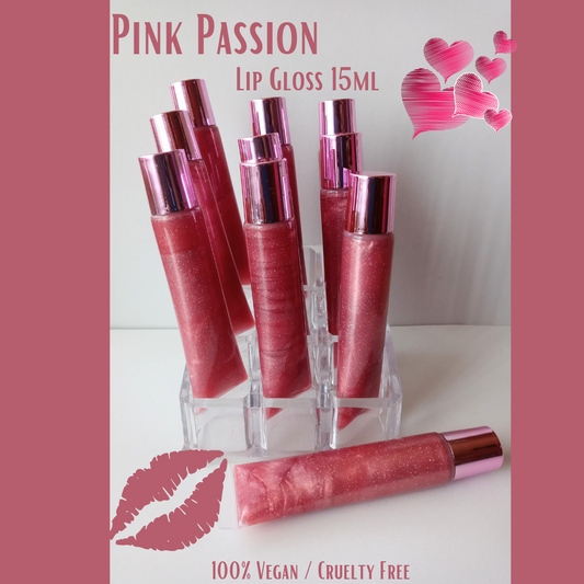 Pink Passion Lip Gloss 15ml (100% Vegan / Cruelty Free)