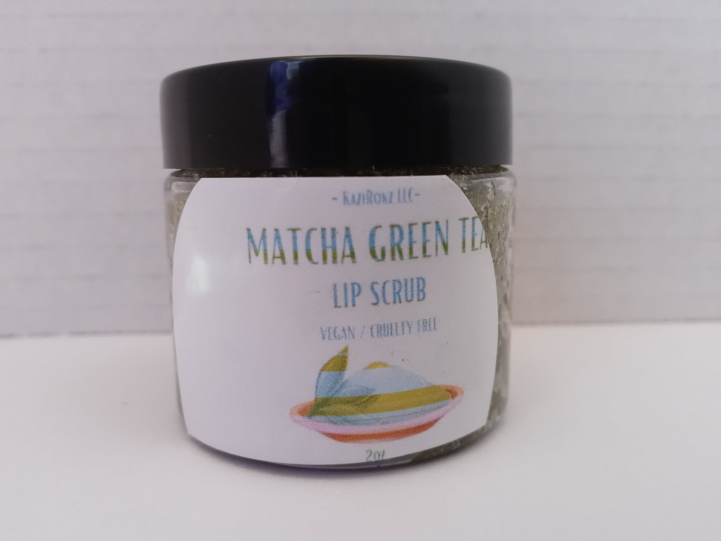 Matcha Green Tea Lip Scrub 2oz. 100% Vegan / Cruelty Free