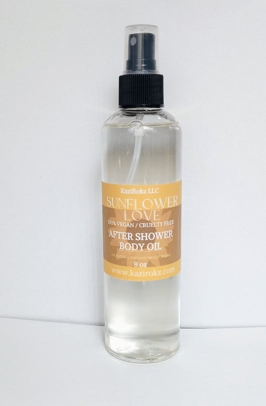 Sunflower Love "After Shower" Body Oil 8oz (100% Vegan / Cruelty Free)
