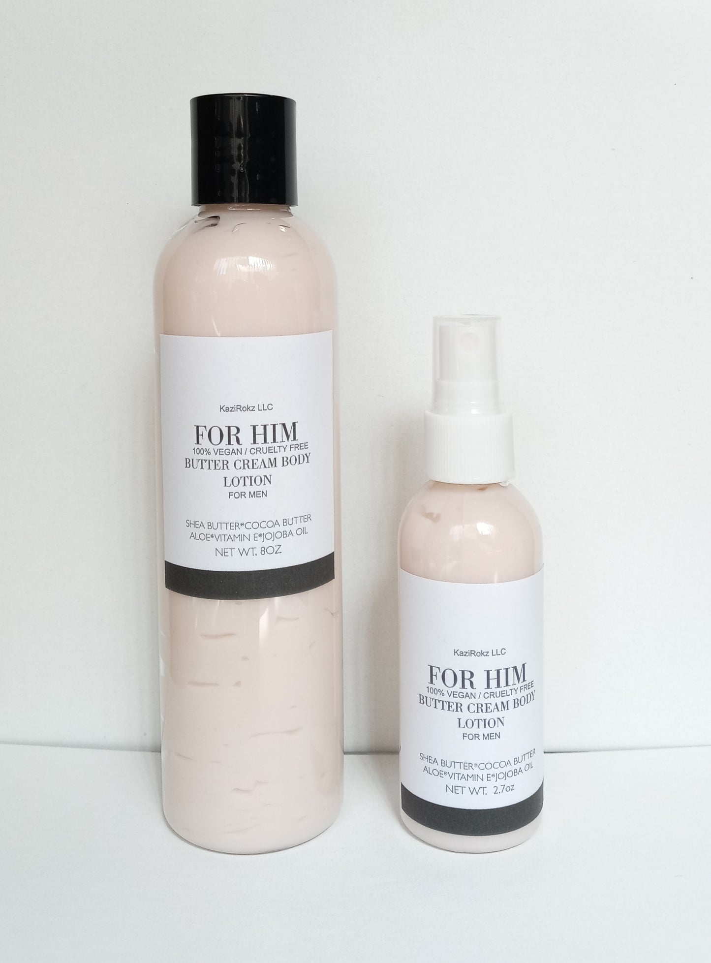 FOR HIM Body Lotion for Men (100% Vegan / Cruelty Free) 8oz, ULTRA HYDRATER and skin conditioner