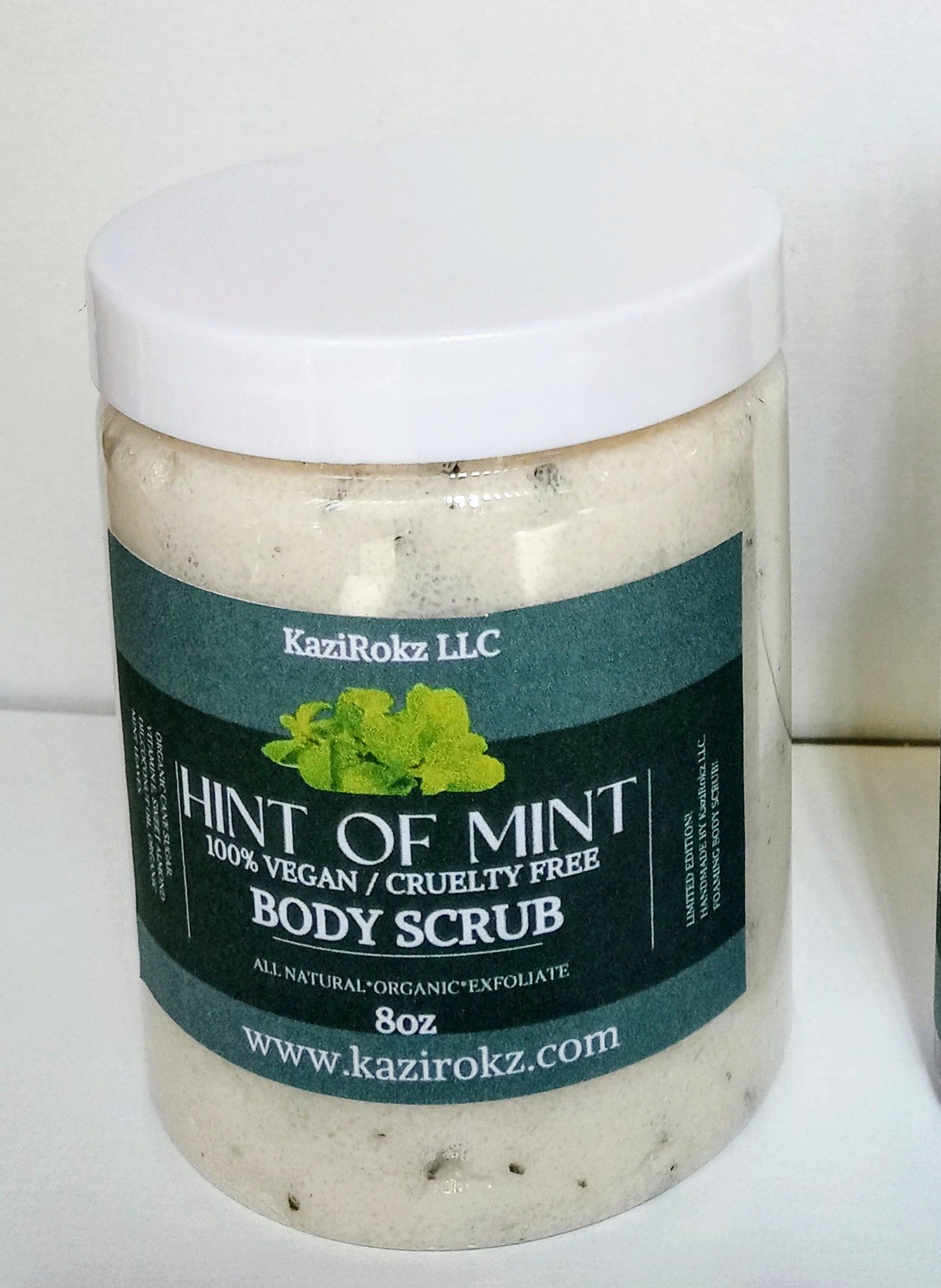 Hint Of Mint (Foaming) Body Scrub 8oz (100% Vegan / Cruelty Free)