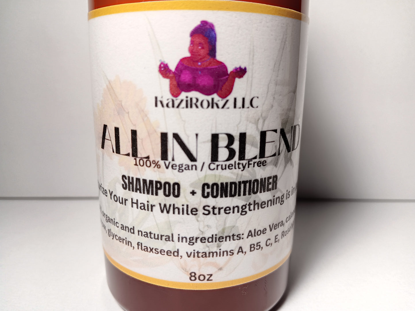 All In Blend Shampoo & Condition 100% Vegan / Cruelty Free 8oz