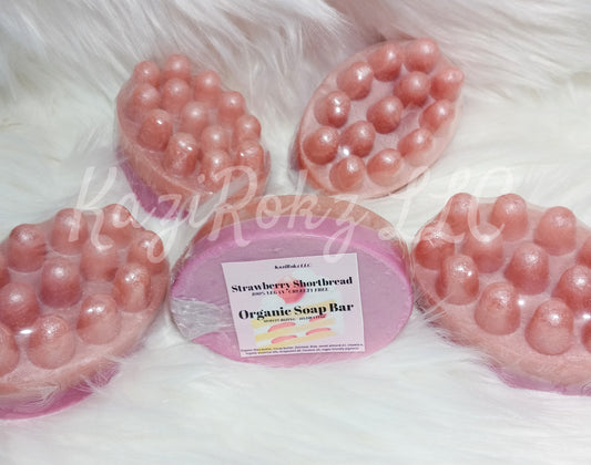 Strawberry Shortbread "YONI"Massage soap bar (100% Vegan / Cruelty Free)