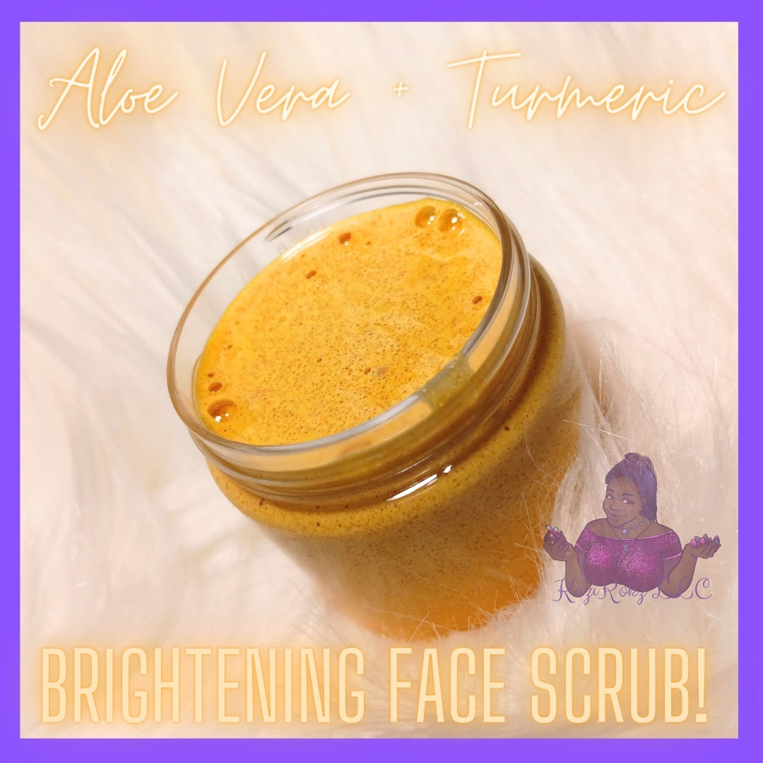 Aloe Turmeric Brightenig Facial Scrub (100% Veganl /Cruelty Free)4oz
