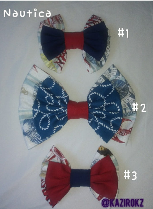 Nautical Bow hair bow