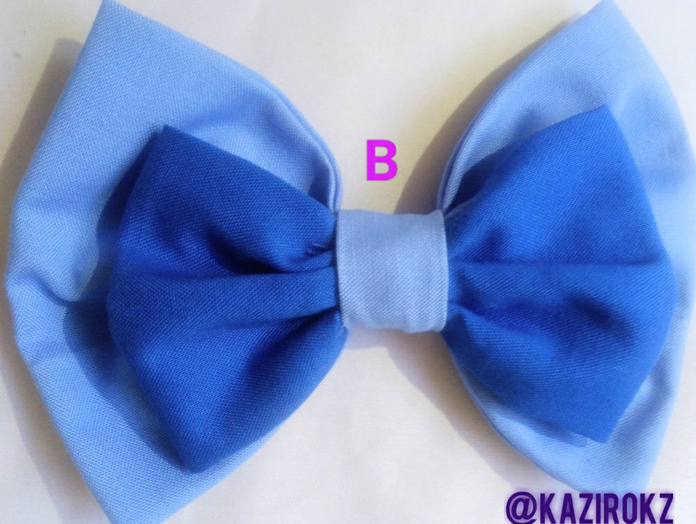 Bubbly blue hair bow
