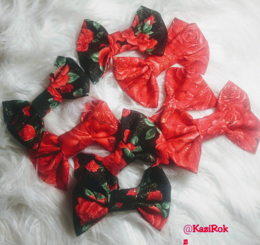 Valentine's Day Mini Hair Bows (Valentine's Day)(hair bow)(mini bows)