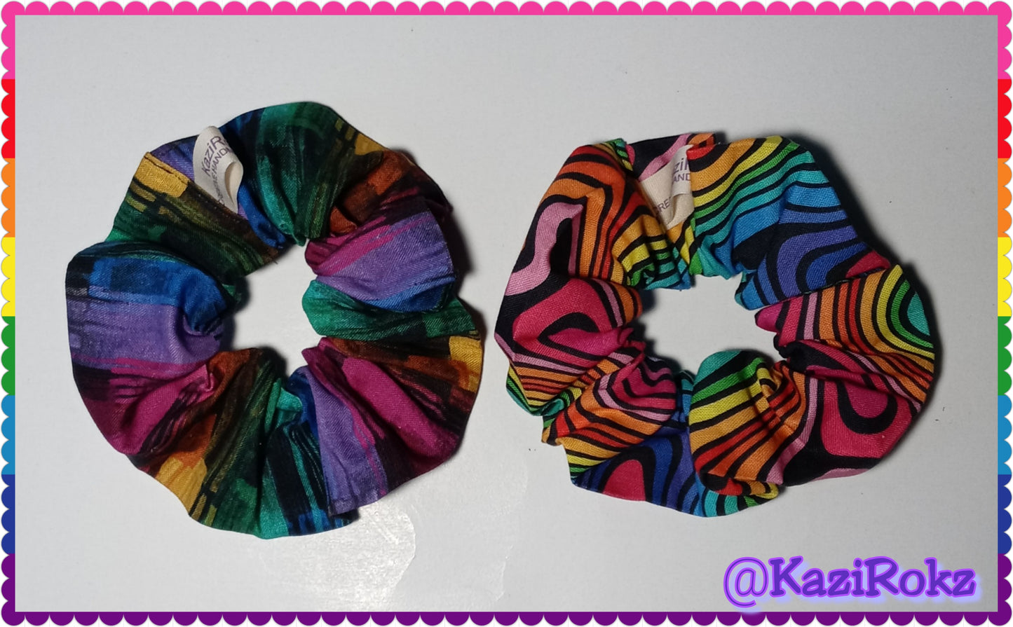 Colorful Rainbow 🌈 Hair Scrunchies