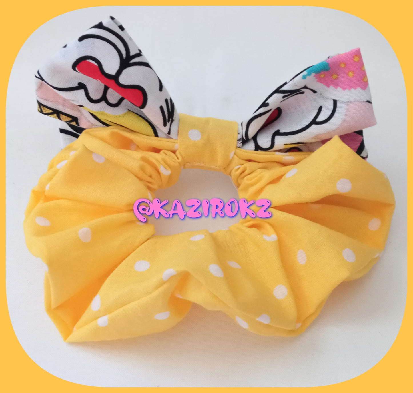 Mickey & Minnie Mouse Hair Bow Scrunchie