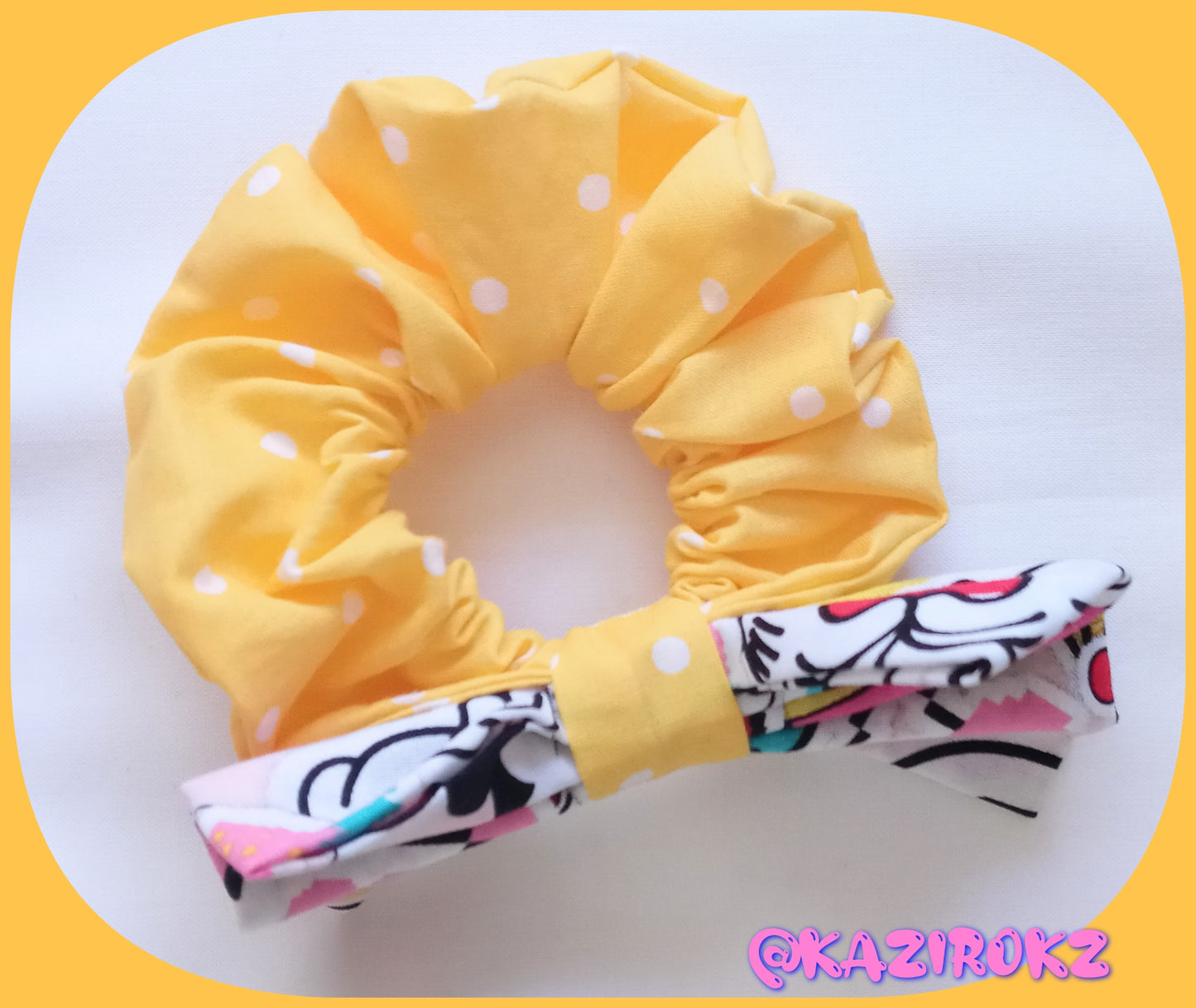 Mickey & Minnie Mouse Hair Bow Scrunchie