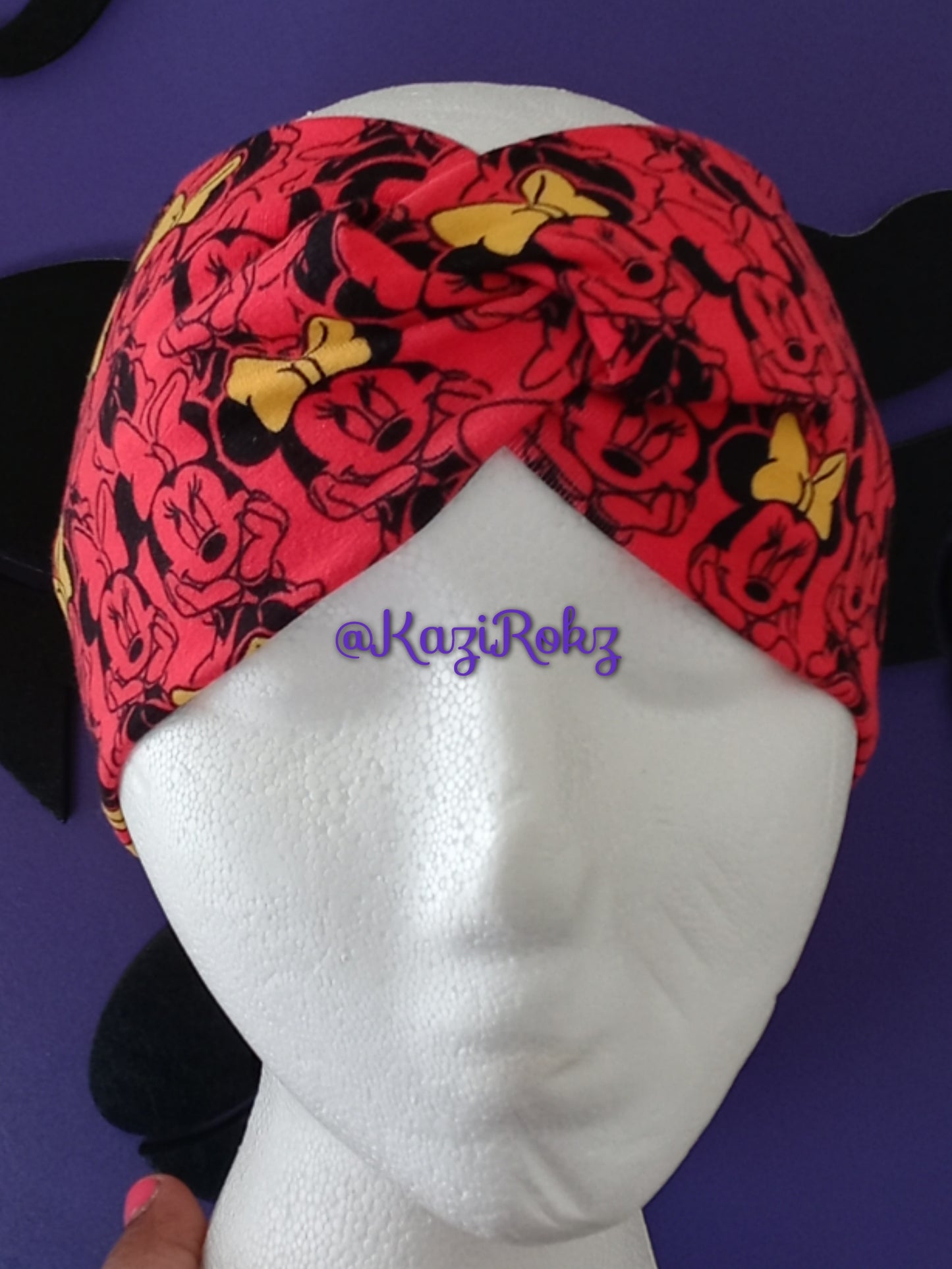 Minnie Mouse Knotted Headwrap (RED/BLACK/YELLOW BOWS)