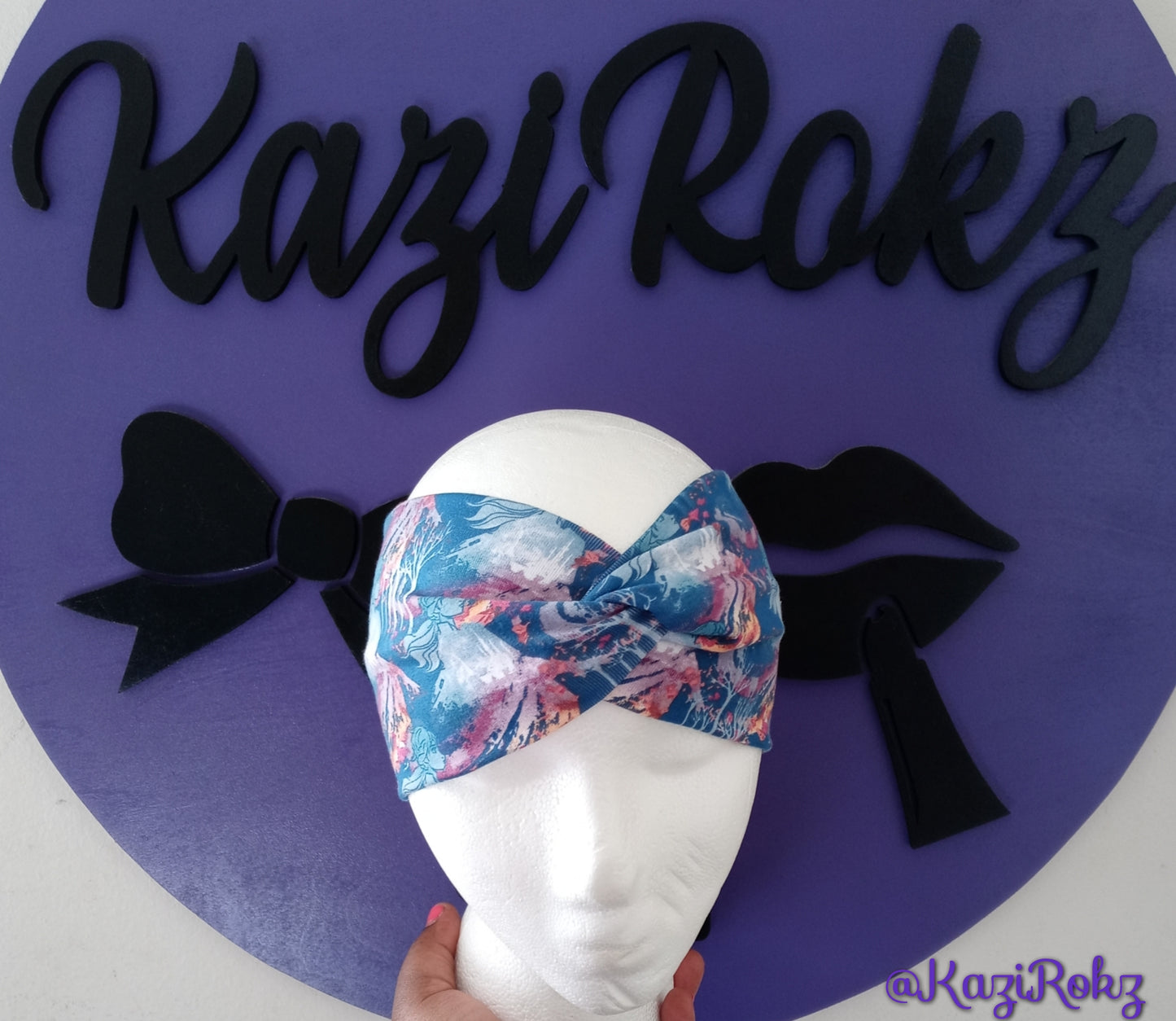 Frozen Two Knotted headwrap (Blue)
