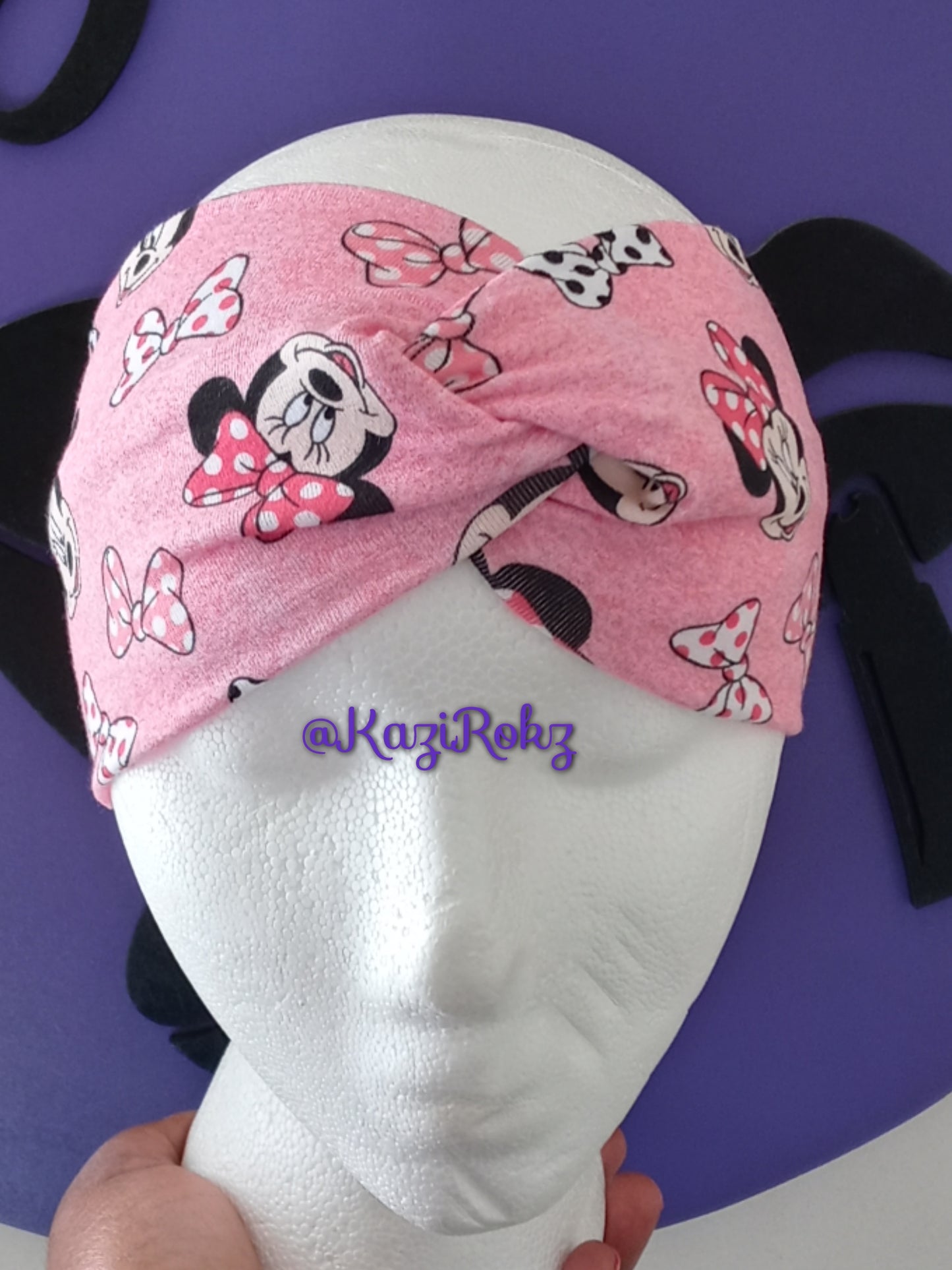 Minnie Mouse Knotted Headwrap (RED/Black/Polka dot Bows)