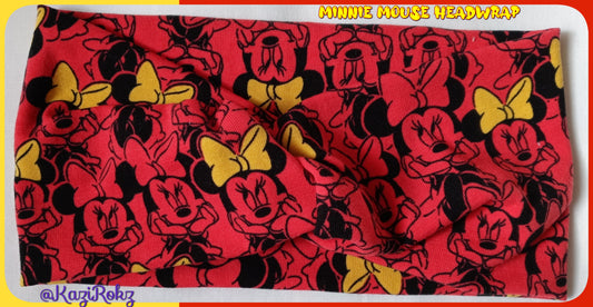 Minnie Mouse Knotted Headwrap (RED/BLACK/YELLOW BOWS)