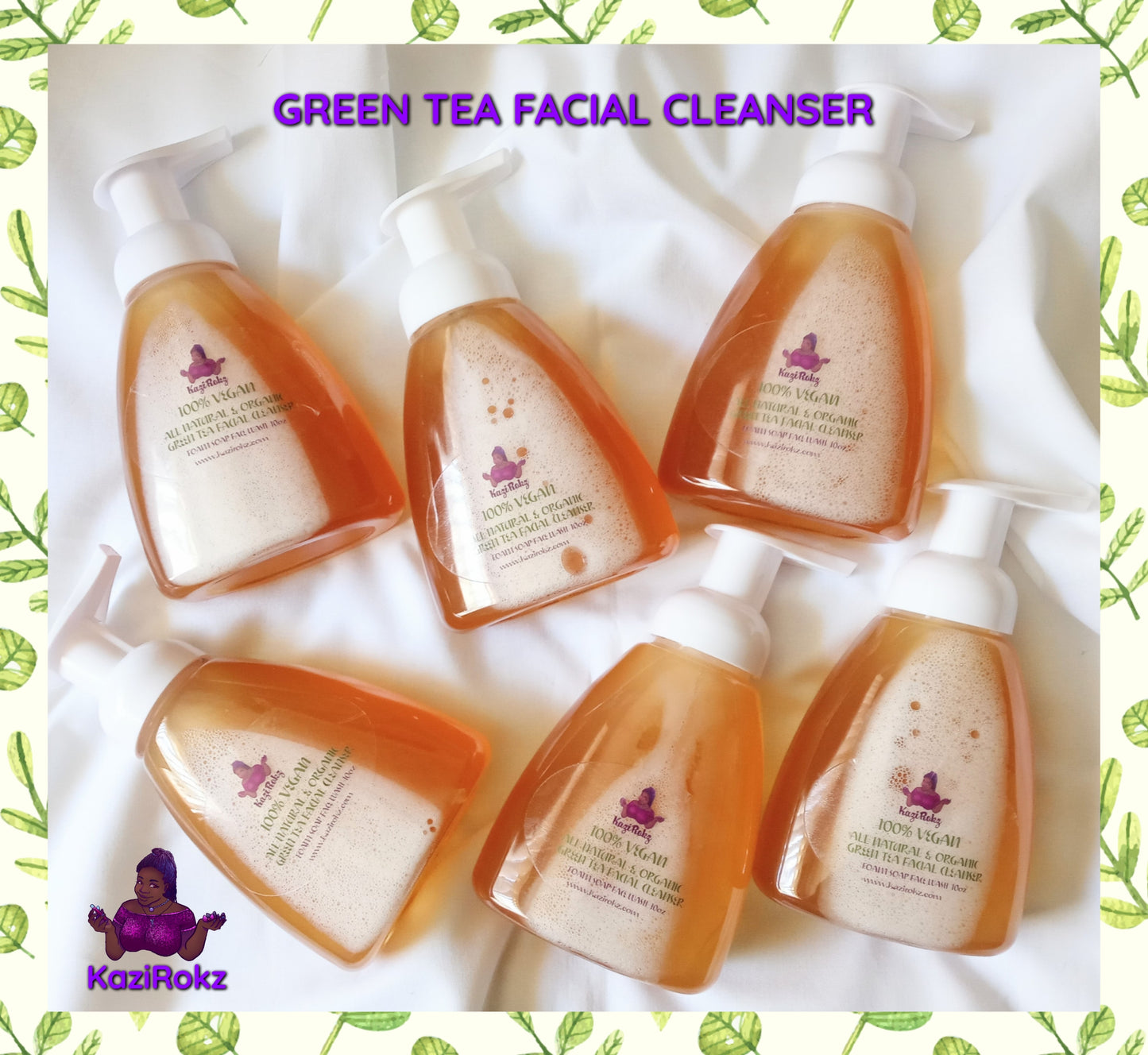 Green Tea Facial Cleanser (Foam Soap) 10oz