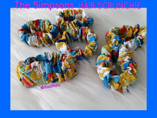 The Simpsons Family Jumbo Hair Scrunchie(white)