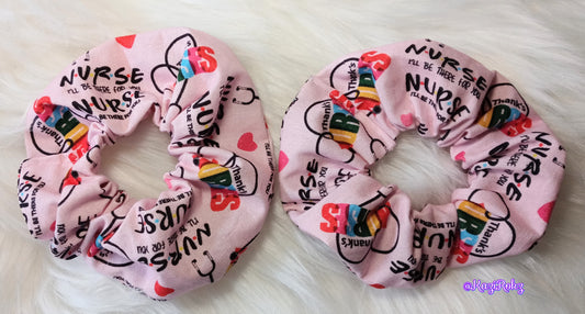 Nurses / Healthcare Hair Scrunchies (pink)