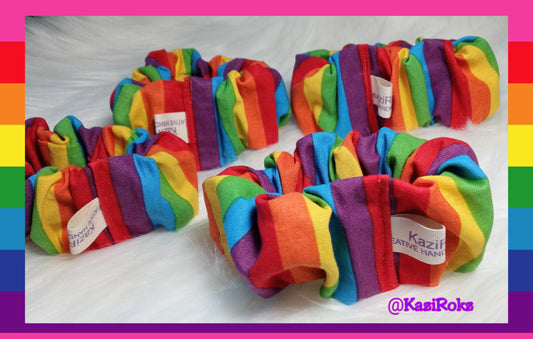 Rainbow 🌈 Jumbo Hair Scrunchies