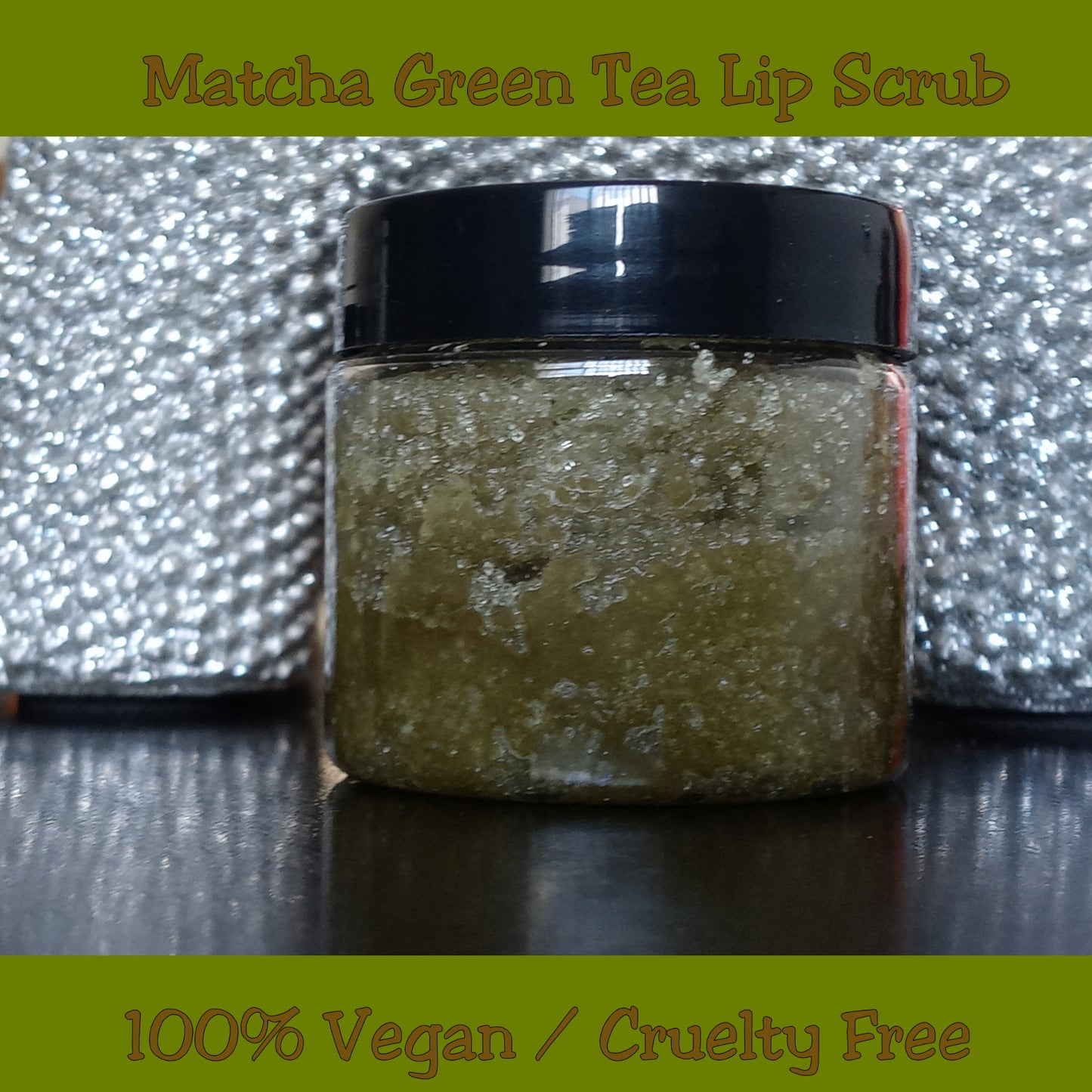Matcha Green Tea Lip Scrub 2oz. 100% Vegan / Cruelty Free