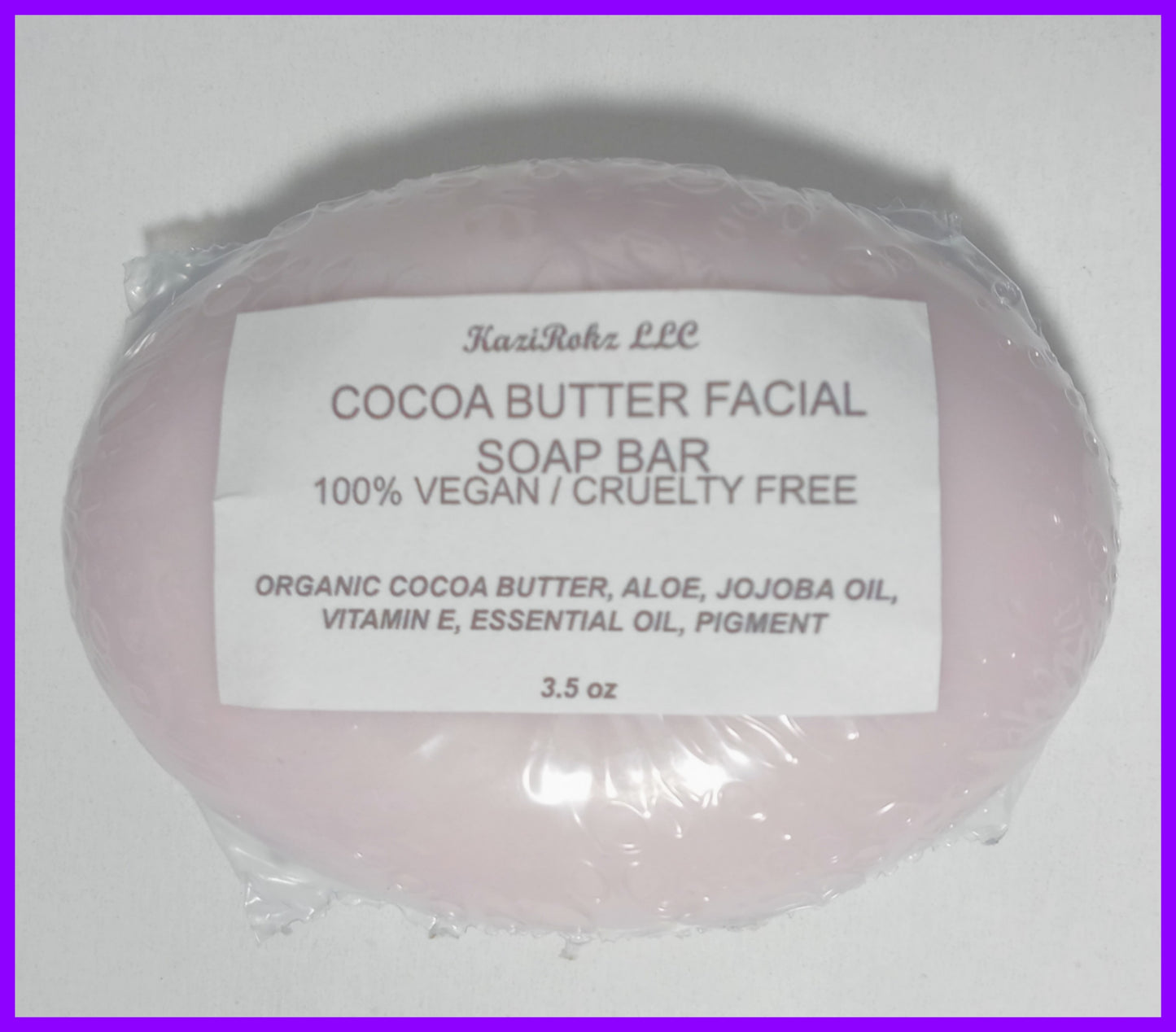 Cocoa Butter Facial Soap Bar (100% Vegan / Cruelty Free)