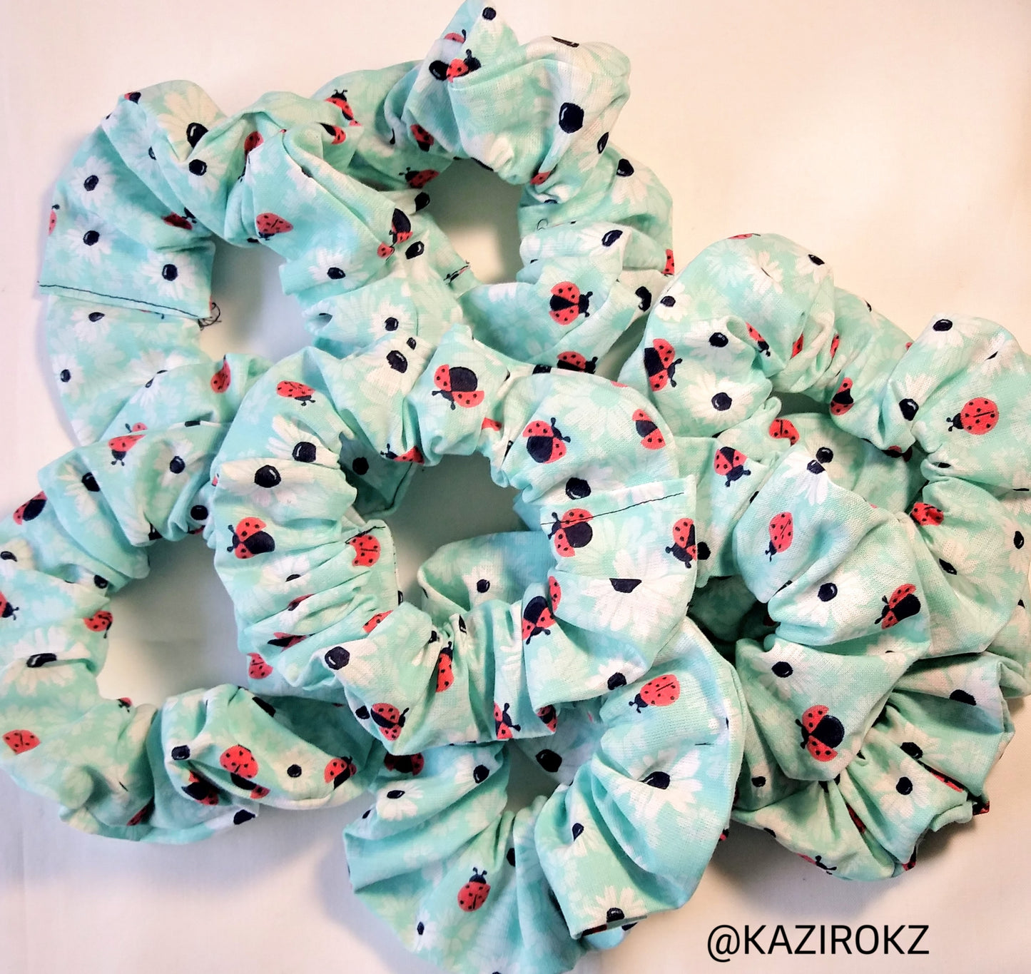 Ladybugs 🐞(Blue) hair scrunchie