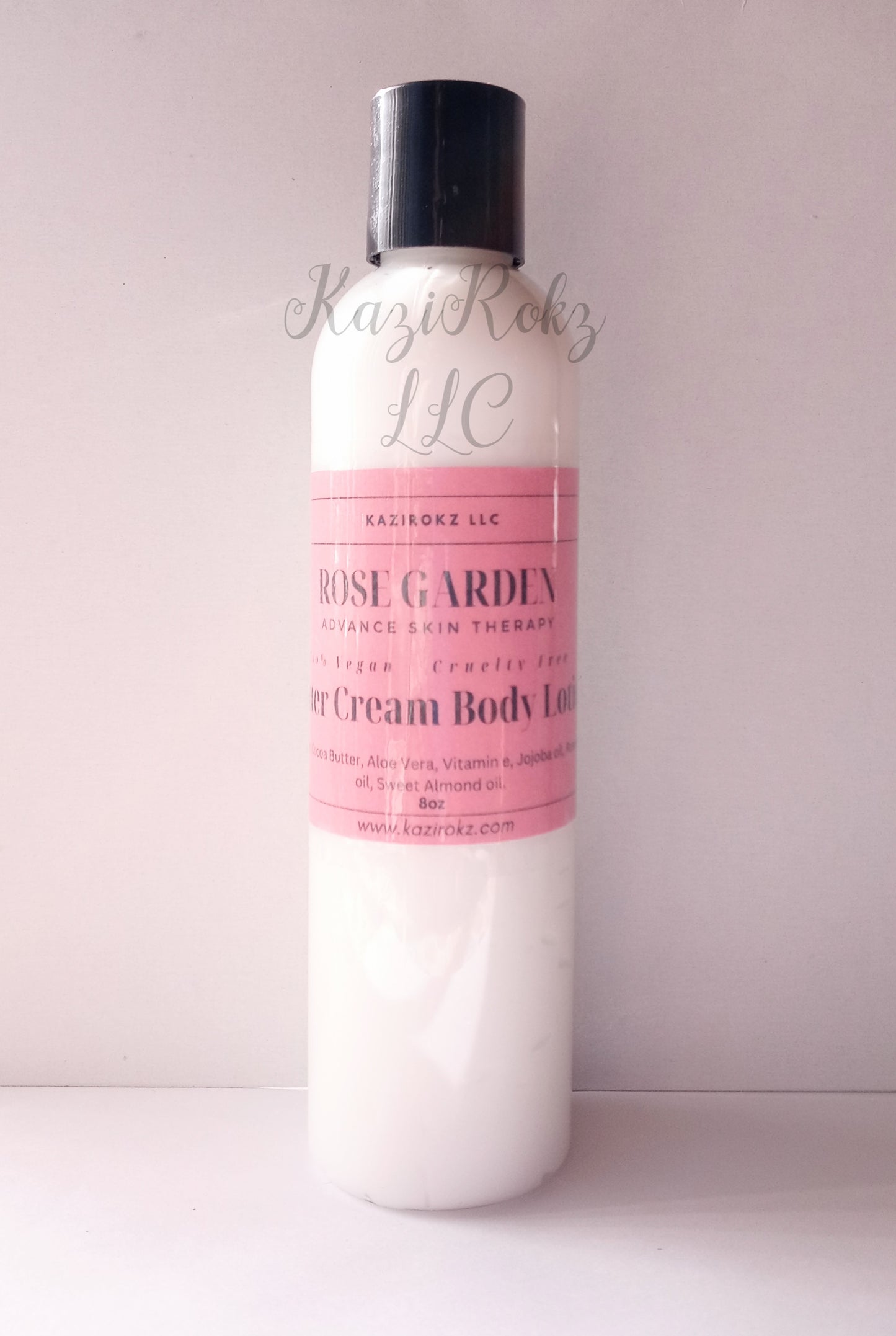 Rose Garden Butter Cream Body Lotion 8oz (100% Vegan / Cruelty Free) Advance Skincare / Eczema Treatment